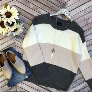 Color Block Stripe Sweater